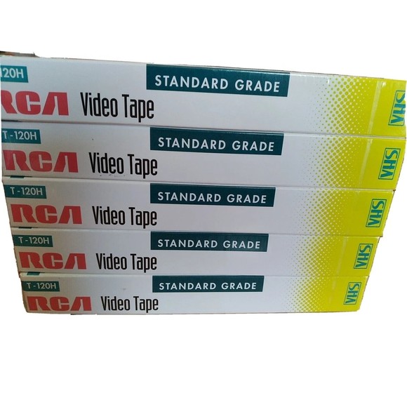 New 5 RCA T-120H Standard Grade 6 Hr VHS Blank Video Tapes VCR Sealed - Picture 1 of 3